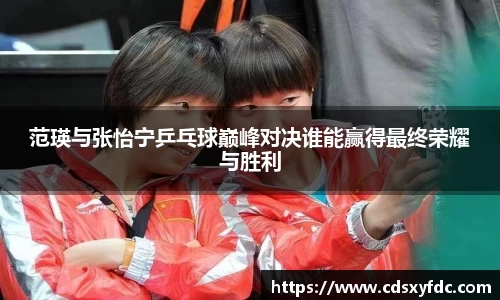 范瑛与张怡宁乒乓球巅峰对决谁能赢得最终荣耀与胜利