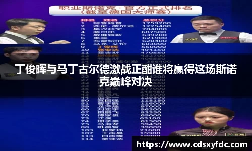 丁俊晖与马丁古尔德激战正酣谁将赢得这场斯诺克巅峰对决